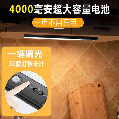 智能LED感应灯人体感应橱柜灯夜读小夜灯usb充电磁吸衣柜灯