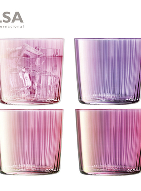 进口LSA手工彩色玻璃手工水杯家用欧式轻奢创意幻彩果汁杯子套装