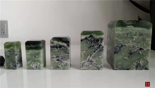 岫玉印章成套文房用具奇石章摆件春江花月夜