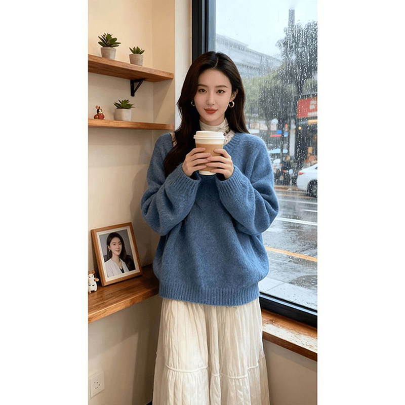 小众日系高级感学院风针织v领毛衣复古碎花长袖打底衫俩件套装,女装/女士精品,时尚套装,淘宝优惠券,粉丝福利购,淘宝优惠卷