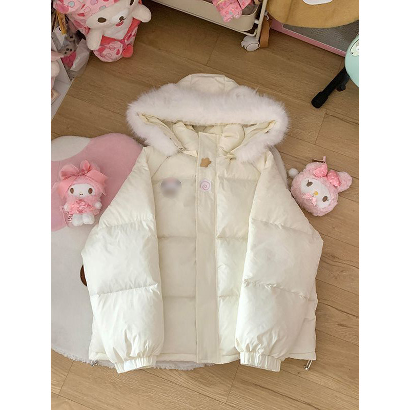 气质感熊猫音符毛领可爱耳朵连帽棉服外套女冬日甜美宽松休闲棉衣,女装/女士精品,棉衣/棉服,淘宝优惠券,粉丝福利购,淘宝优惠卷