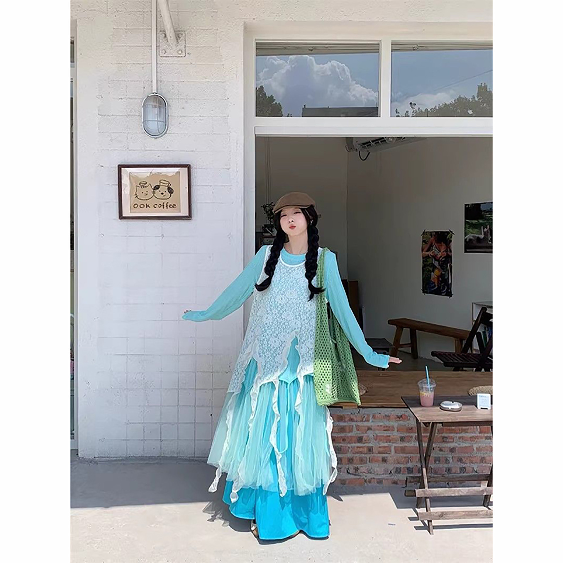 小众独特时尚复古蕾丝罩衫叠穿女2026年春季新款文艺森系小个子