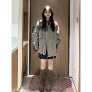 风衣 英伦风时尚 抽绳立领夹克外套女生2025秋季 新款 设计感宽松工装