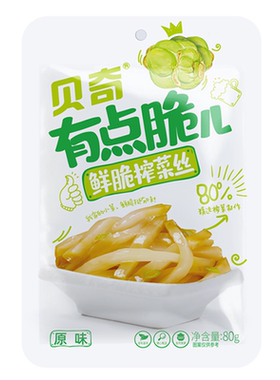 【第2件5折】贝奇榨菜芯清淡开味下饭菜拌饭咸菜小包榨菜丝可选