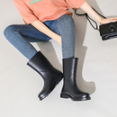 雨鞋 防水防滑户外水靴雨靴中筒胶鞋 女款 外穿水鞋 成人时尚 云钻日式