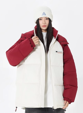 连帽棉衣外套男冬季2024新款宽松百搭棉袄子潮牌加厚保暖棉服