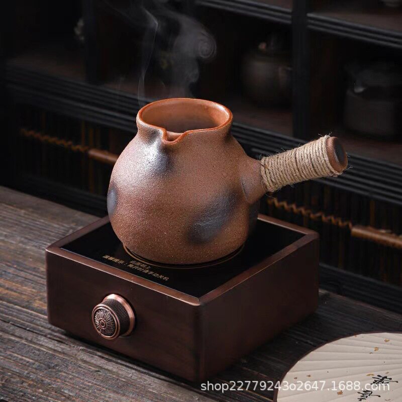 围炉煮茶茶壶云南烤茶罐土陶罐罐奶茶烤茶罐摆摊批发土陶煮茶罐