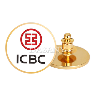 中国工商银行徽章定制职工作装衣服佩戴企业标志logo司徽胸章订做