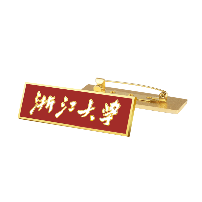 浙大浙江大学校徽纪念品定做景泰蓝珐琅纯铜金属徽章胸章订制胸针