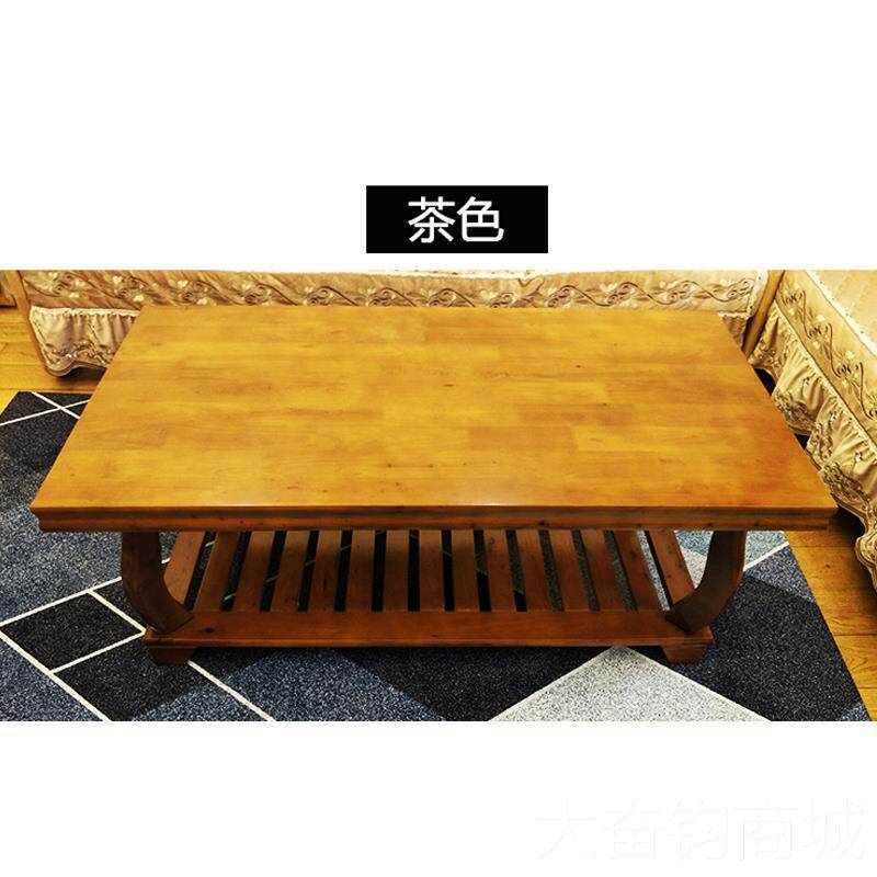 正品全实木长茶几式沙发茶实桌小户型客厅现代简约家用木小芳纯几