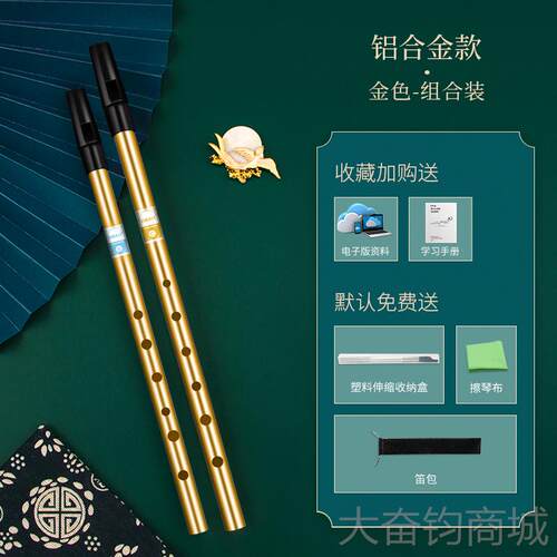 正品DB乐AO 爱尔哨笛兰初学入者门金属笛子6孔C调D调高低音直笛竖