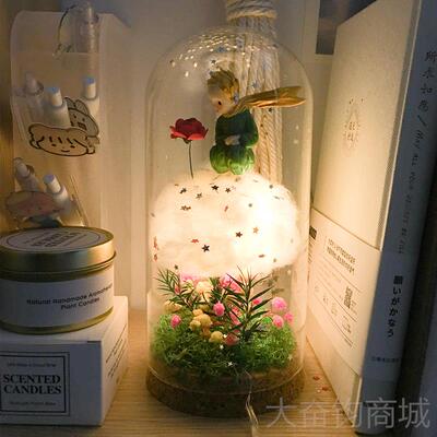 正品D女IY手工永生小巫云朵小夜灯小王子独兽角摆件送花闺蜜520礼