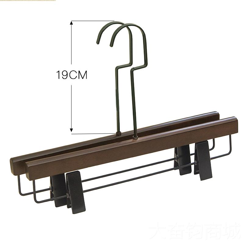 正品木架男士西款装西裤高档裙裤夹复古色木质衣架男女裤定制lo实