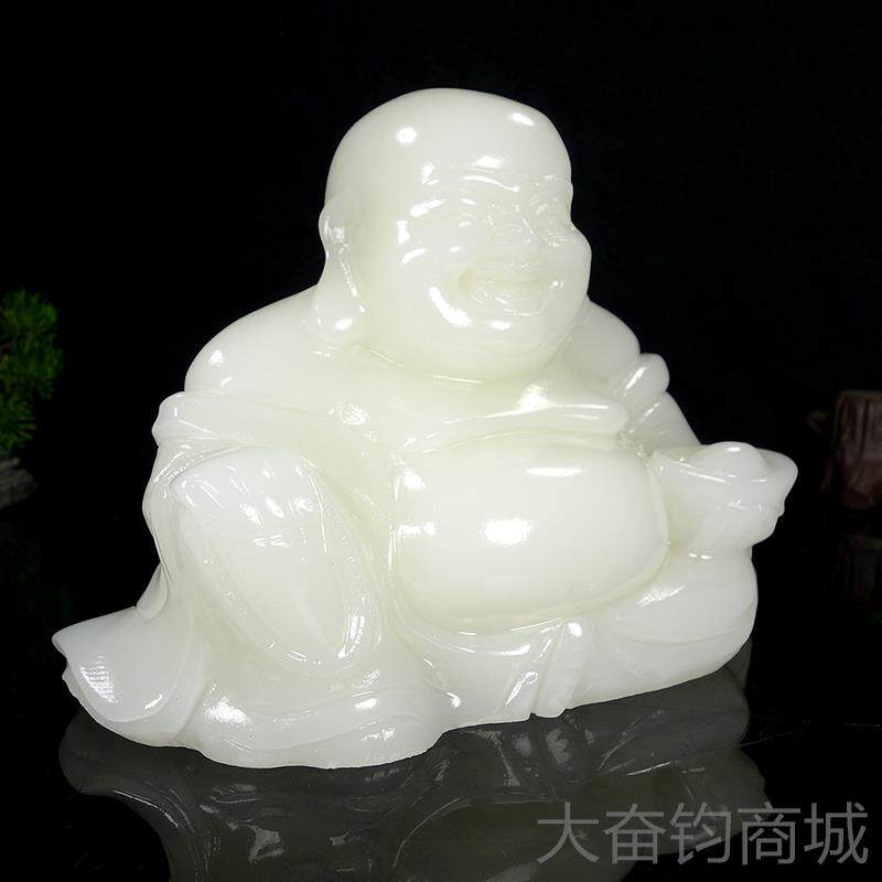 正品天玉弥客勒然佛佛像大摆肚笑佛汉白玉石厅玄关乔迁开业送礼店
