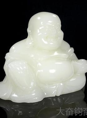 正品天玉弥客勒然佛佛像大摆肚笑佛汉白玉石厅玄关乔迁开业送礼店