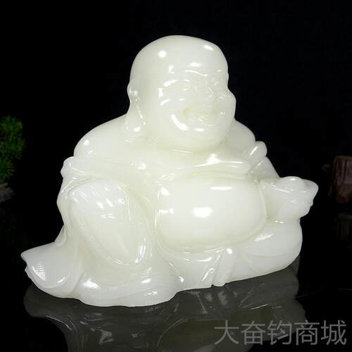 正品天玉弥客勒然佛佛像大摆肚笑佛汉白玉石厅玄关乔迁开业送礼店