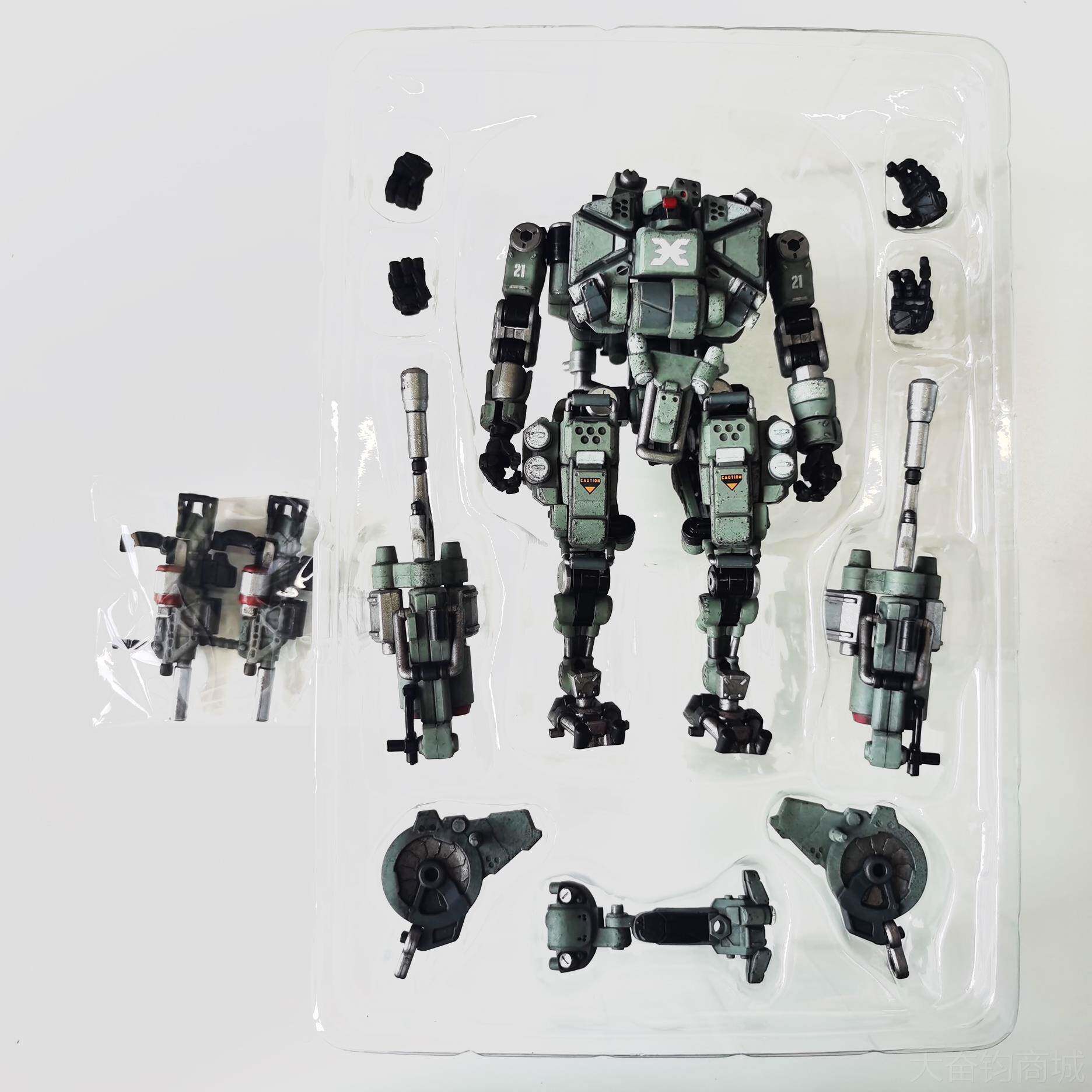正品JOYTOY暗源神8战6机甲兵人玩高度达22CM可动模型变形人具机器图片