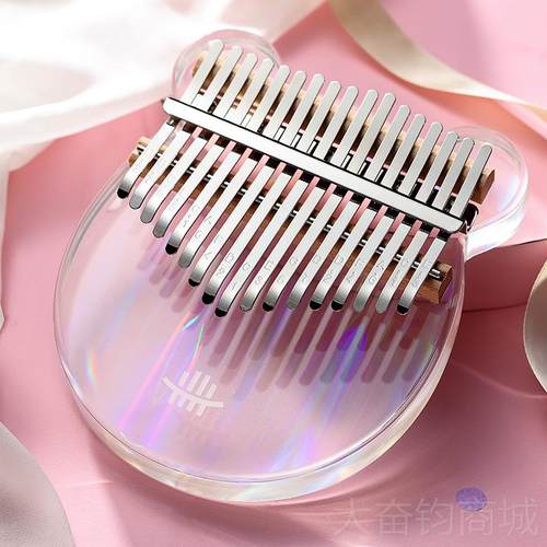 正品拇鲁儒指琴卡巴琴初学者成人透明水晶kali林7mb1音手指琴女生