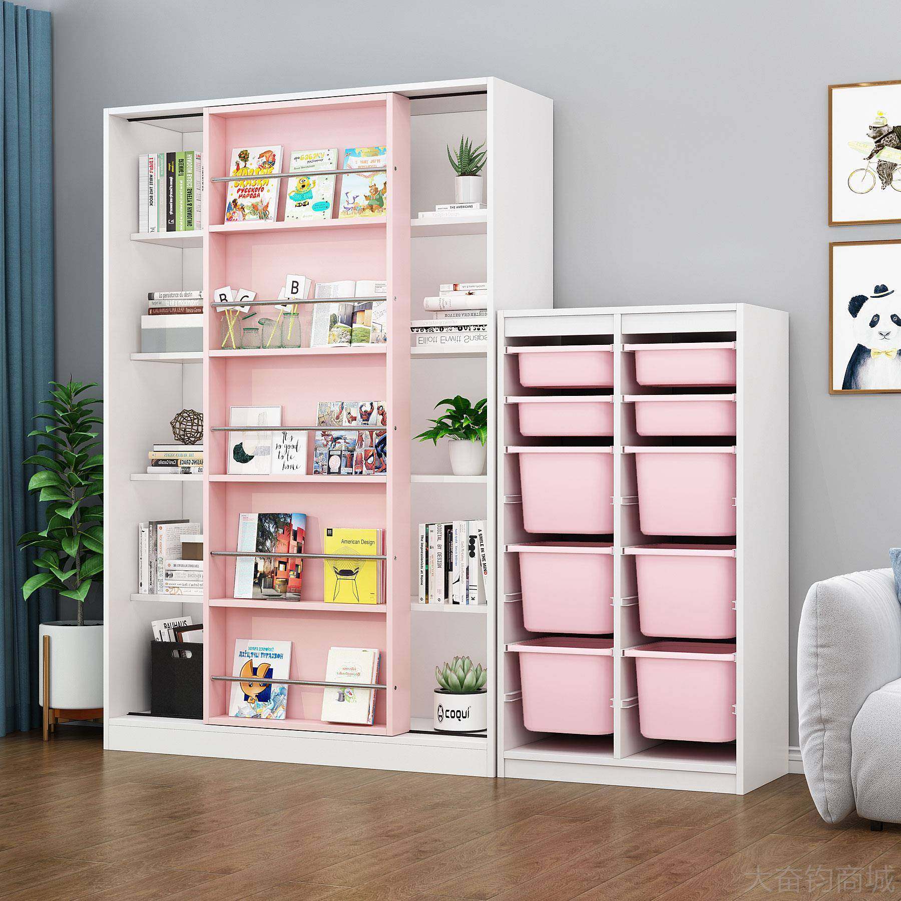 正品in纳s北欧风 实木环保具 学 书生柜 书架 儿童 绘本架 儿童玩,住宅家具,儿童书柜,淘宝优惠券,粉丝福利购,淘宝优惠卷