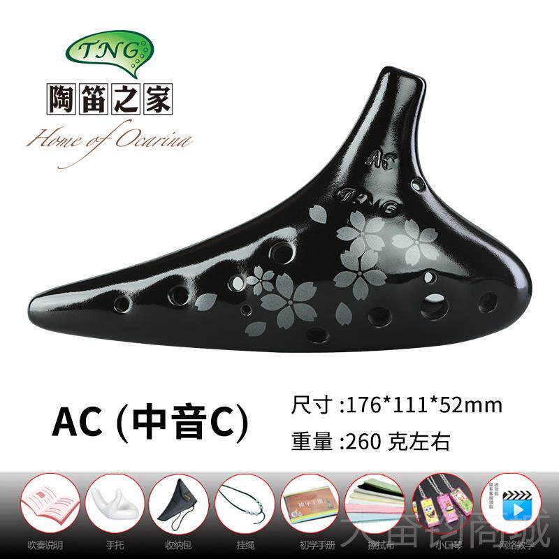 正品湾T台NG12孔AC中C/音F调SC高学生初学陶笛故乡的原风音景熏烧