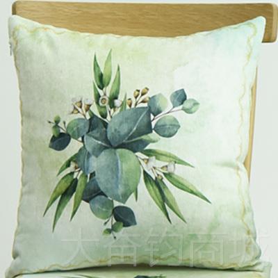 正品北子欧植物雪尼尔抱枕客沙发床头靠垫套汽车办厅公室椅靠枕枕