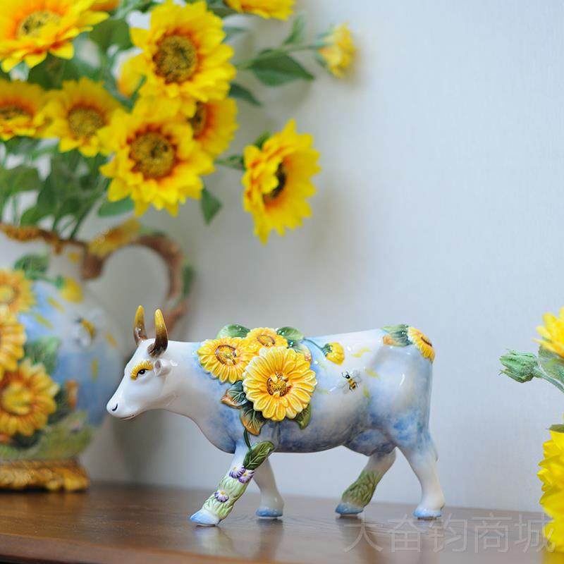 正品瓶太阳花向日葵陶瓷花水罐器视柜玄电关茶几摆件花结婚闺蜜礼,家居饰品,花瓶,淘宝优惠券,粉丝福利购,淘宝优惠卷