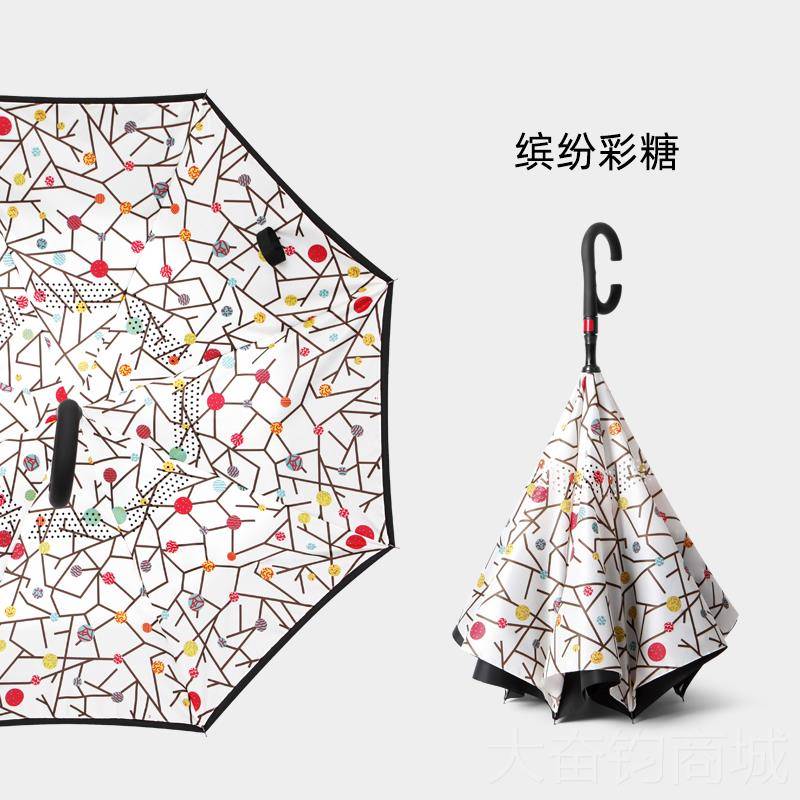正品双层全定动反向雨大伞女晴雨两用长柄男号直杆双人自汽车载制