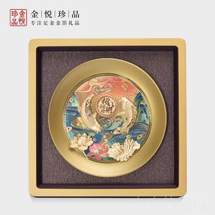 正品连有余招财鱼摆件装锦物鲤客厅玄年关饰开业礼乔迁新居礼品金