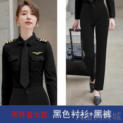 正品白衬衫长袖红男女同款店K酒TV姐机长管乐队军空鼓演出大衬衣