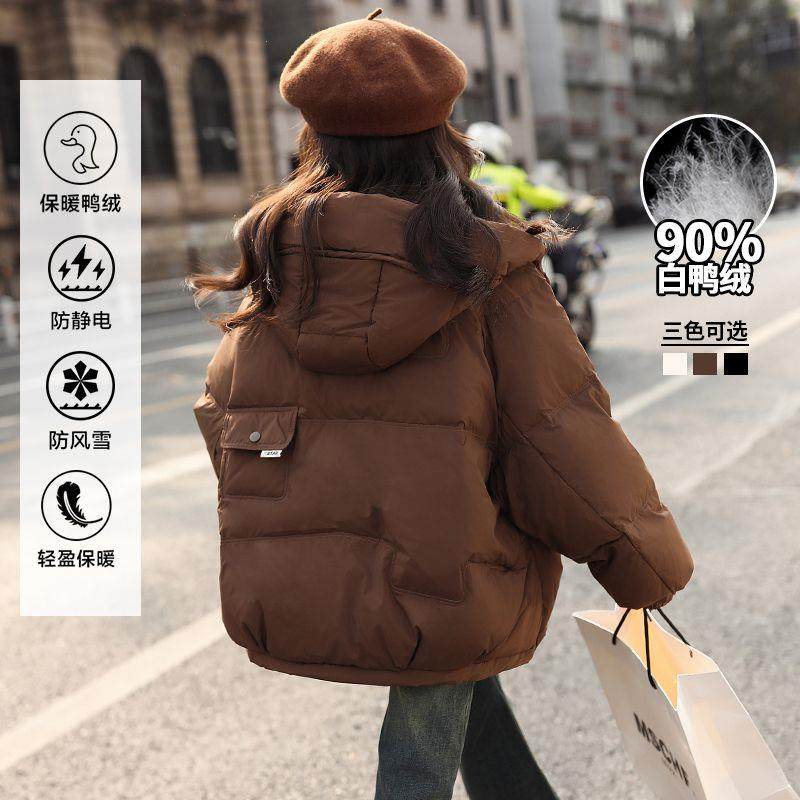 女童羽绒服冬季口袋设计