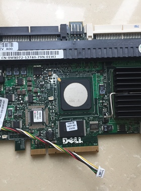 Dell WX072 0WX072 PE1950 PE2950 PERC 5I PCIe SAS RAID卡