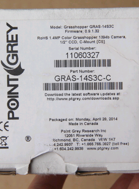 Point Grey 灰点 GRAS-14S3C-C  全新原包装  现货