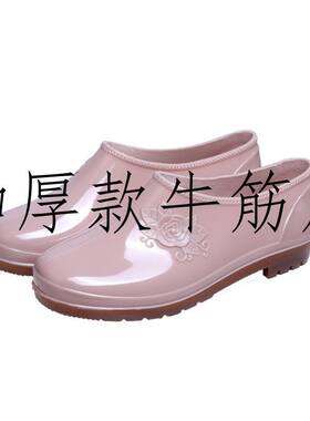牛筋底女士雨水鞋防滑浅口雨鞋低帮胶鞋短筒防水新款韩版