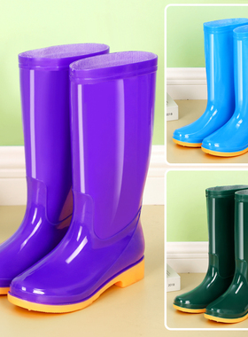 四季高筒女雨鞋加棉保暖防滑水鞋雨天外穿防水鞋中筒成人雨靴胶鞋