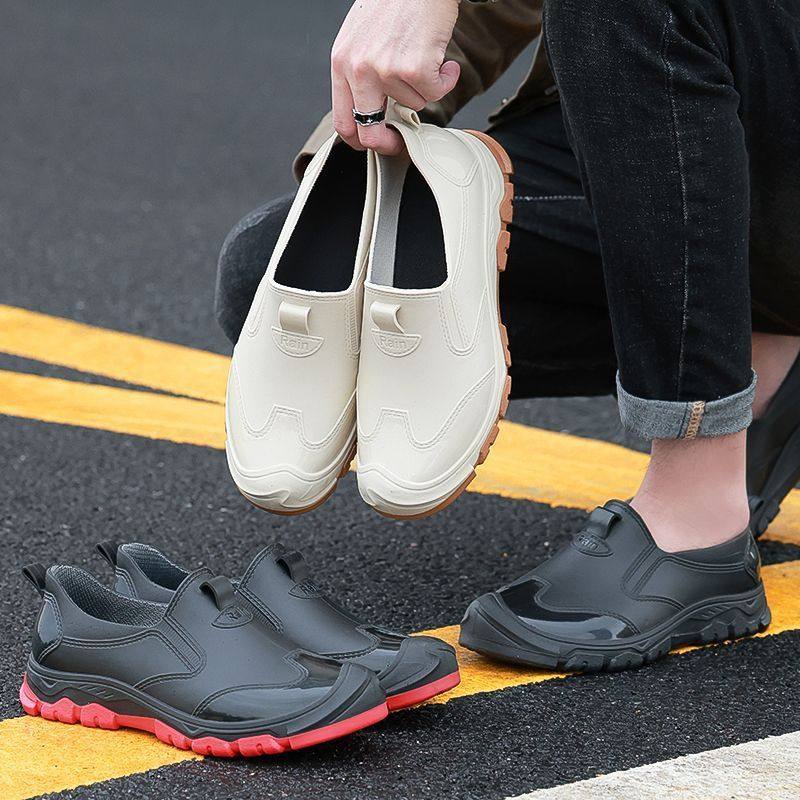 时尚防水雨鞋男春秋防滑耐磨短筒男款轻便平底成人胶鞋时尚款水鞋,居家日用,雨鞋/雨靴,淘宝优惠券,粉丝福利购,淘宝优惠卷