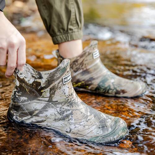 雨鞋男款短筒防水防滑雨靴