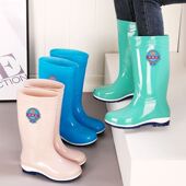 胶鞋 时尚 女 雨鞋 加绒保暖水鞋 高筒女水鞋 防水防滑中筒耐穿耐磨水鞋
