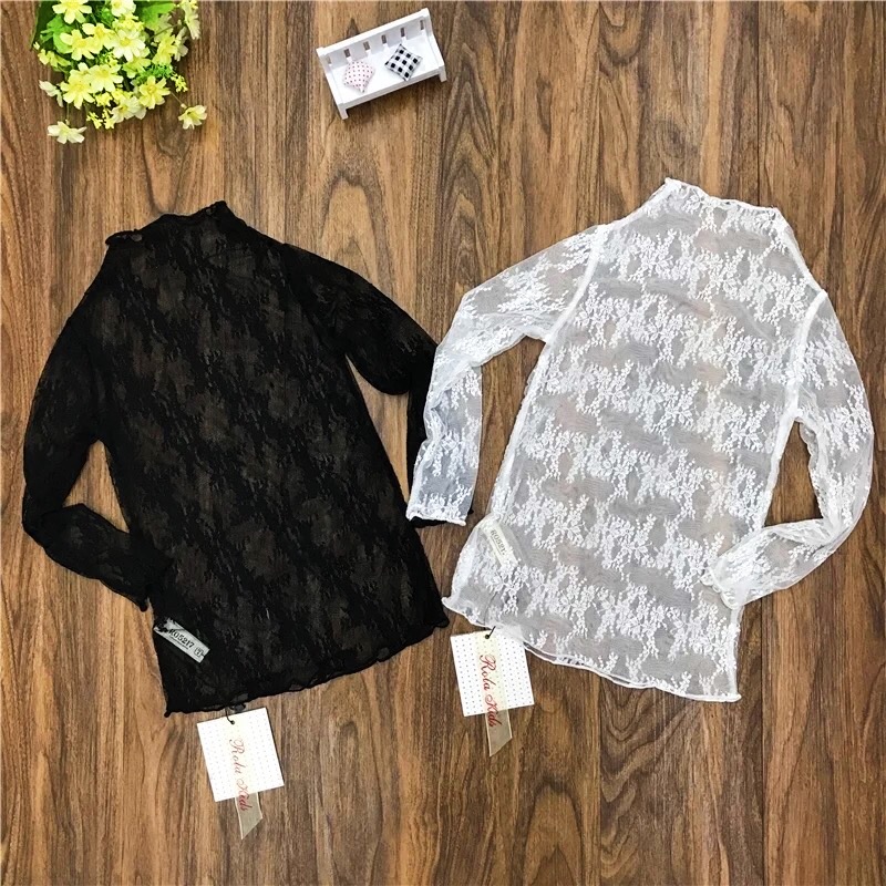 2026春秋新款女童蕾丝打底衫韩版女宝宝薄款长袖网纱t恤儿童上衣,童装/婴儿装/亲子装,T恤,淘宝优惠券,粉丝福利购,淘宝优惠卷