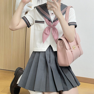 甜美日系少女 樱井艺高 猫裙裙原创夏服长短袖 水手服jk制服套装