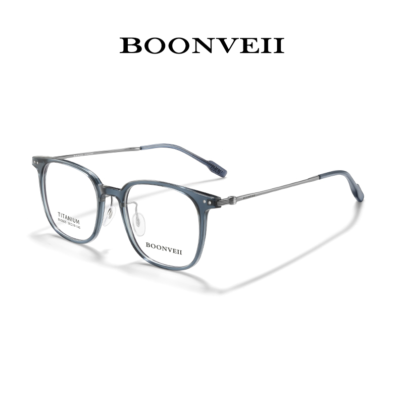 邦唯近视眼镜男款防蓝光纯钛