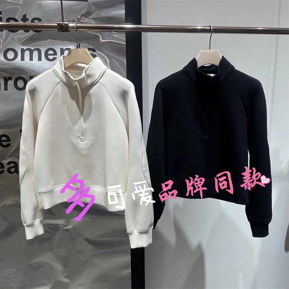 商场同款播女装2025春季新款拉链立领休闲宽松卫衣上衣BDS1VD1574