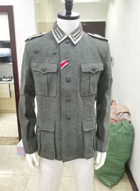德军国防M40下士原野灰色羊毛呢野战服士官套装