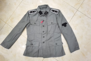 德国精英上士斜人字纹棉布料HBT M43原野灰野战服上衣
