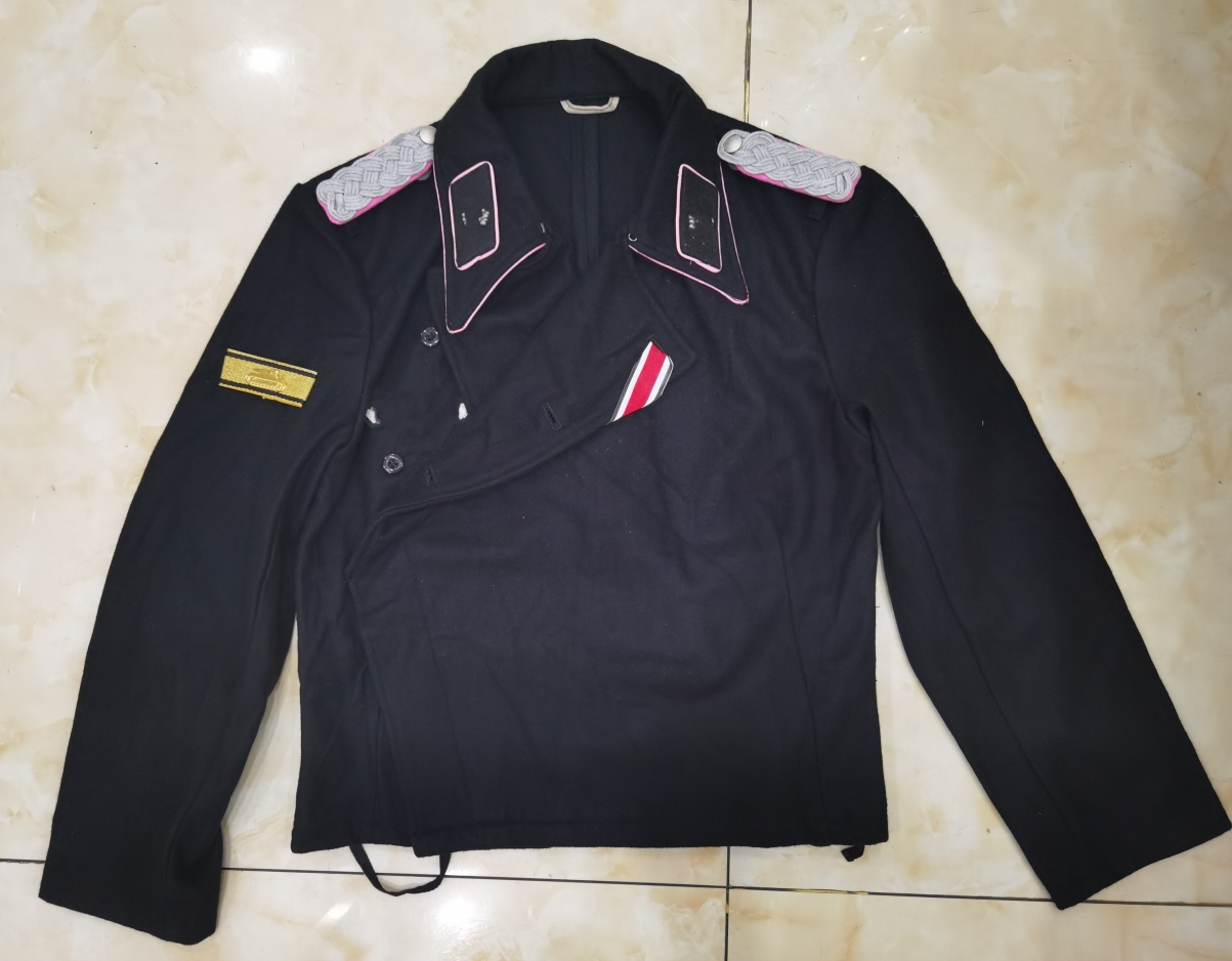 德国黑色羊毛呢国防坦克少校夹克制服