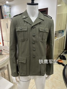 德国热带非洲橄榄绿斜纹棉布料常服野战上衣套装【上衣+裤子】