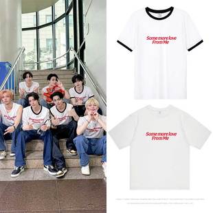 ENHYPEN周边梁祯元李羲承西村力同款打歌衣服纯棉短袖T恤打底衫夏