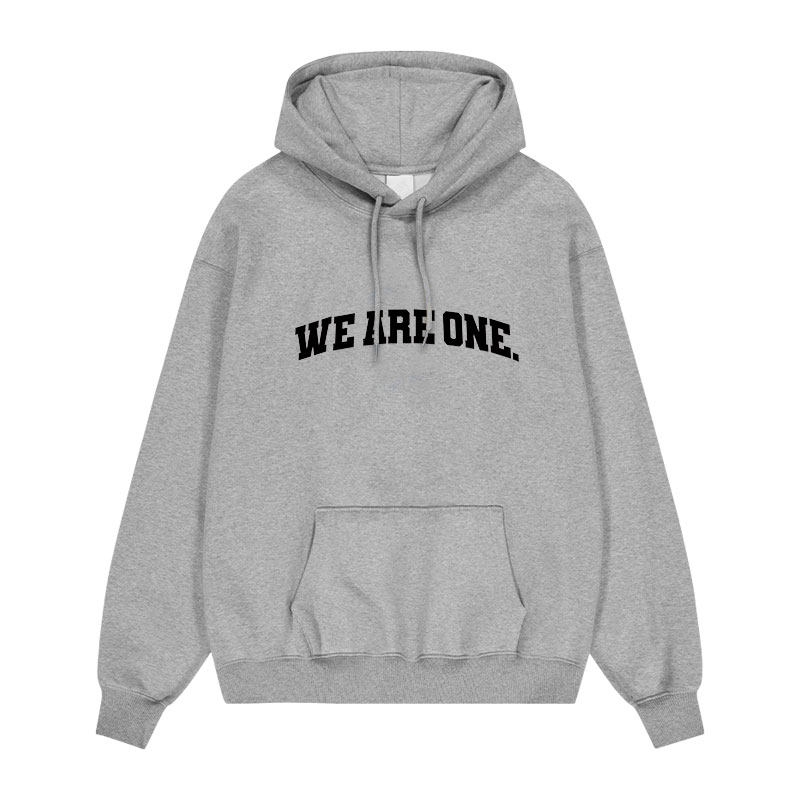 thumbnail for Nmixx Kim Ji-Woo Wears the Same Style Sweatshirt, Thin Fleece-Lined Printed Pullover Hoodie for Men and Women, Suitable for Spring, Autumn, and Winter