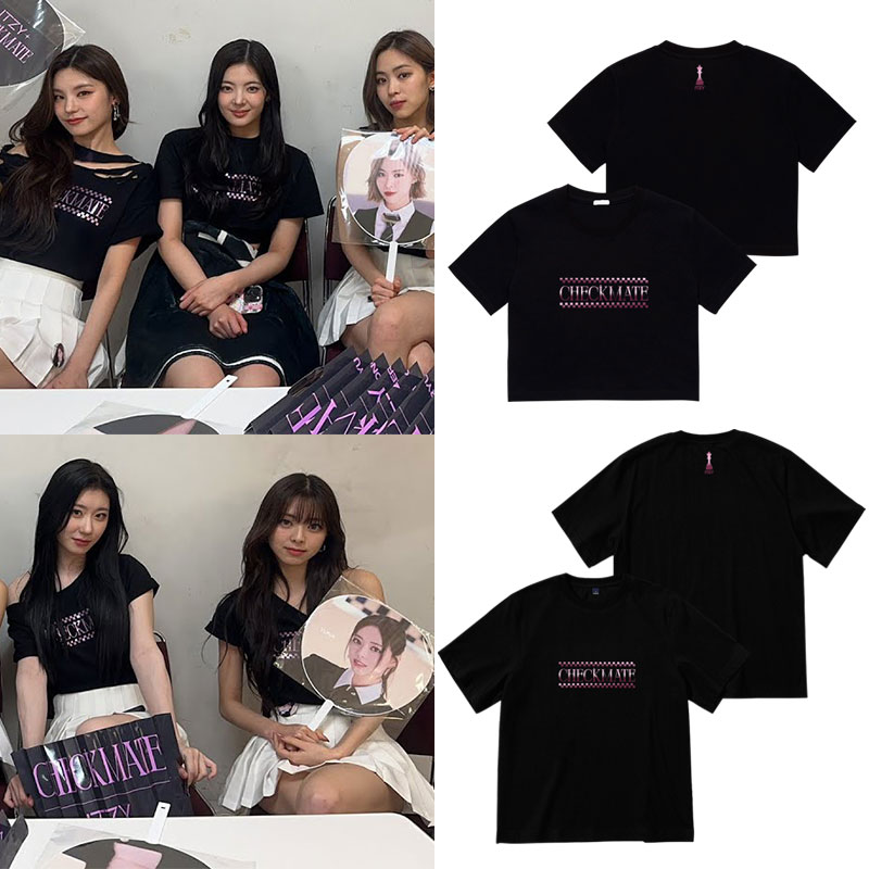 ITZY演唱会CHECKMATE同款短袖t恤
