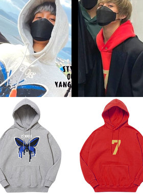 WAYV威神V刘扬扬同款卫衣服印花加绒薄套头连帽衫春秋冬上衣男女