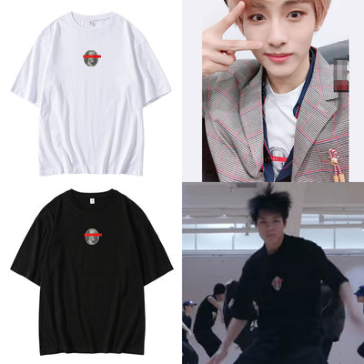 NCT127DREAM李帝努董思成同款T恤宽松落肩短袖情侣夏印花上衣